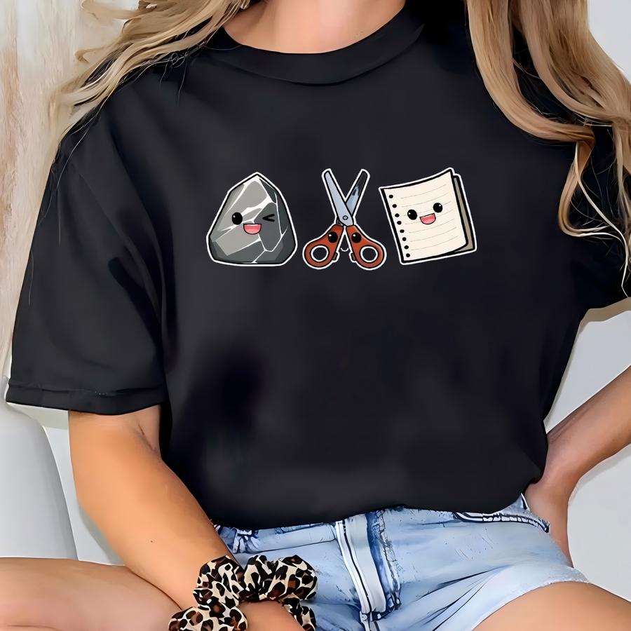 Funny Third Grade Teacher Shirt: Rock Paper Scissors Back To School T-shirt