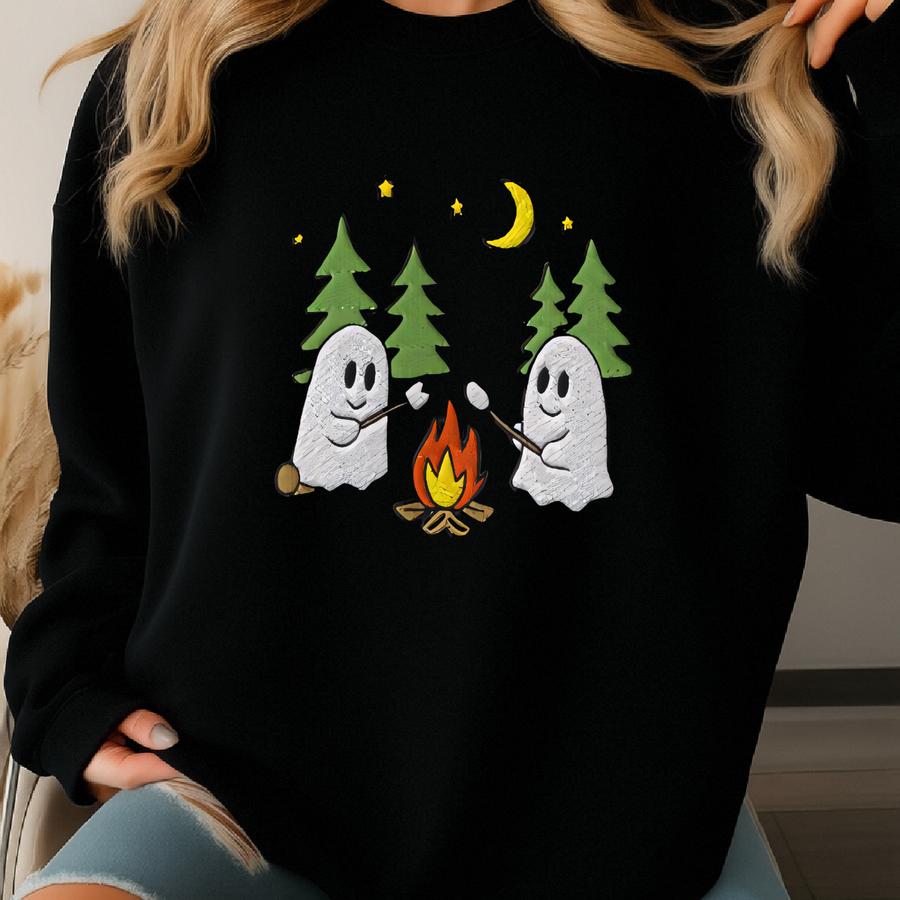 Ghost Sweatshirt: Spooky Season Halloween Crewneck Sweatshirt