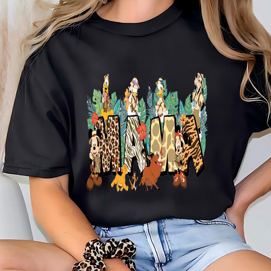 Animal Kingdom Mama Shirt, Safari Mama Hoodie, Hakuna Matata Mama Tee, Cherries Mama Hoodie Mama Shirt, Tsf080 T-shirt