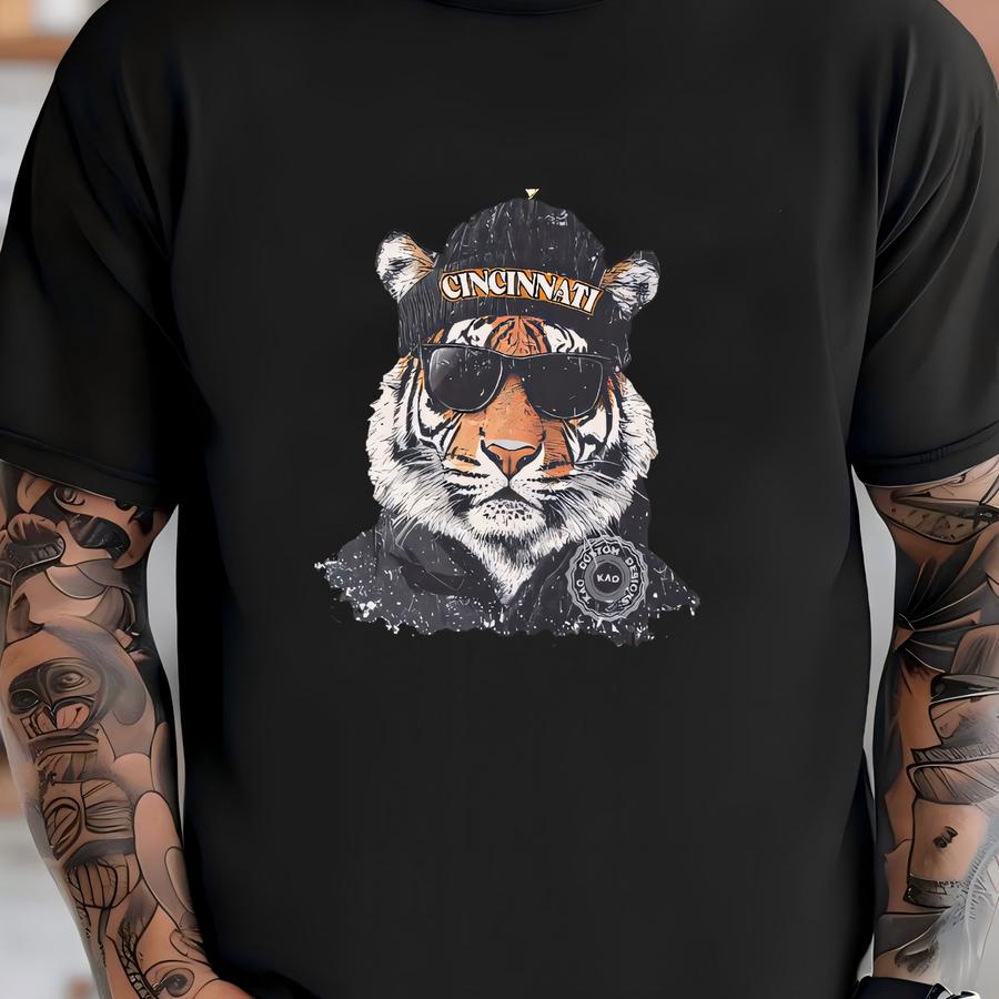 Cincinnati Football Mascot Hoodie: Bengal Sports Gear, Game Day Tee T-shirt