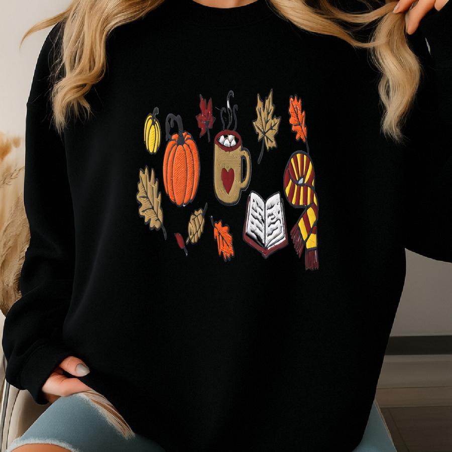 Cozy Season Sweatshirt: Soft Cotton-blend Autumn Crewneck Sweatshirt