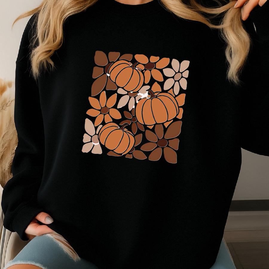 ® Cute Halloween Pumpkin T-shirt, Cute Pumpkin Patch Shirt, Girly Halloween Gift, Fall Women Gift Sweatshirt