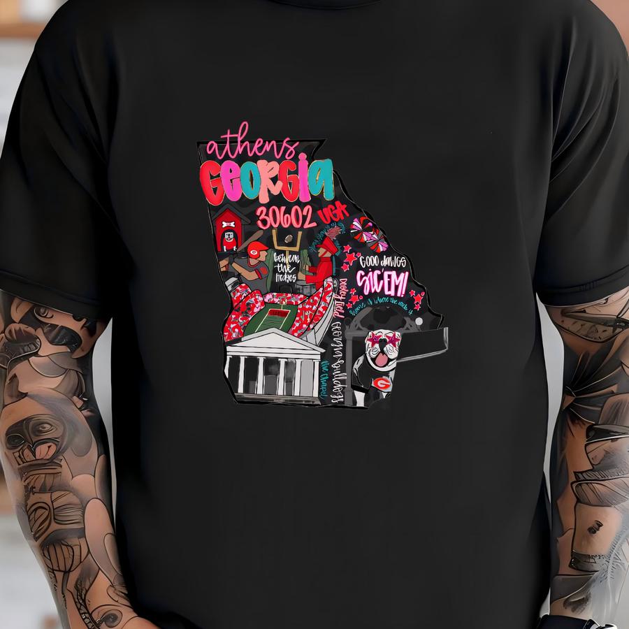 Preppy Athens, Georgia Sweatshirt | Georgia Fans Game Day Crewneck Sweatshirt T-shirt