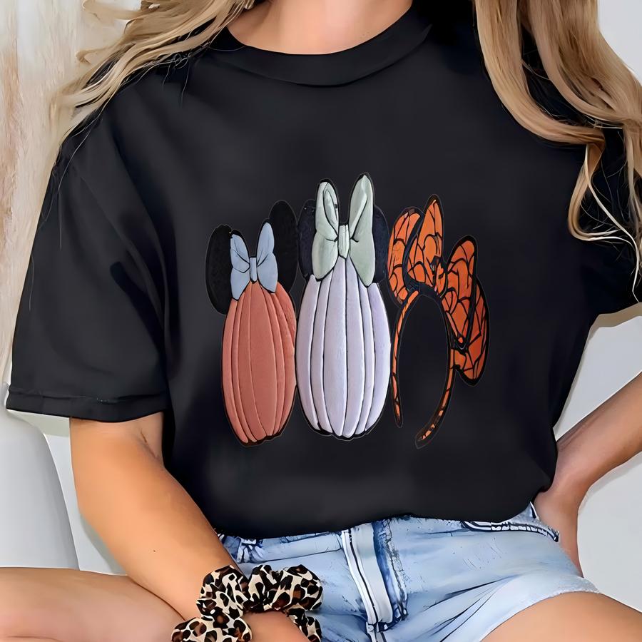 Pumpkin Halloween Kids Sweatshirt, Coquette Bows Halloween Shirt, Pumpkin Halloween Shirt, Kids Fall Sweatshirt T-shirt