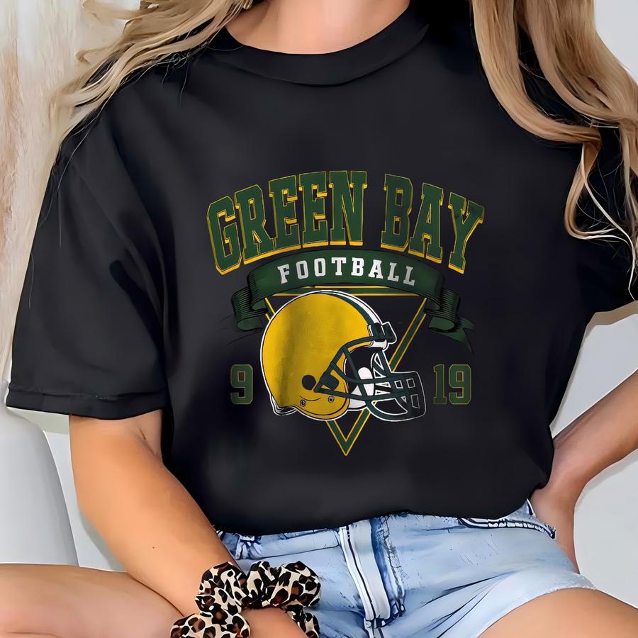 Green Bay Football Sweatshirt, Vintage Green Bay Football Crewneck, Green Bay Football Shirt, Football Sunday Pullover T-shirt