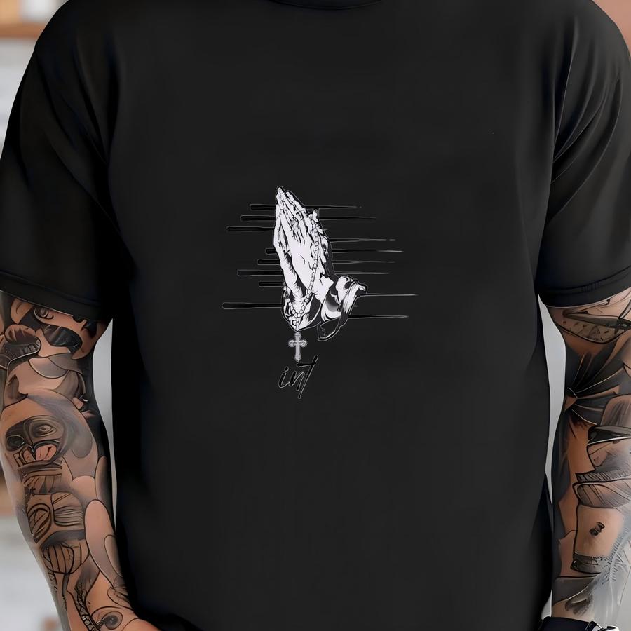 Catholic Mens Hoodie: Saint Philip Neri Quote, Christian Prayer Design T-shirt