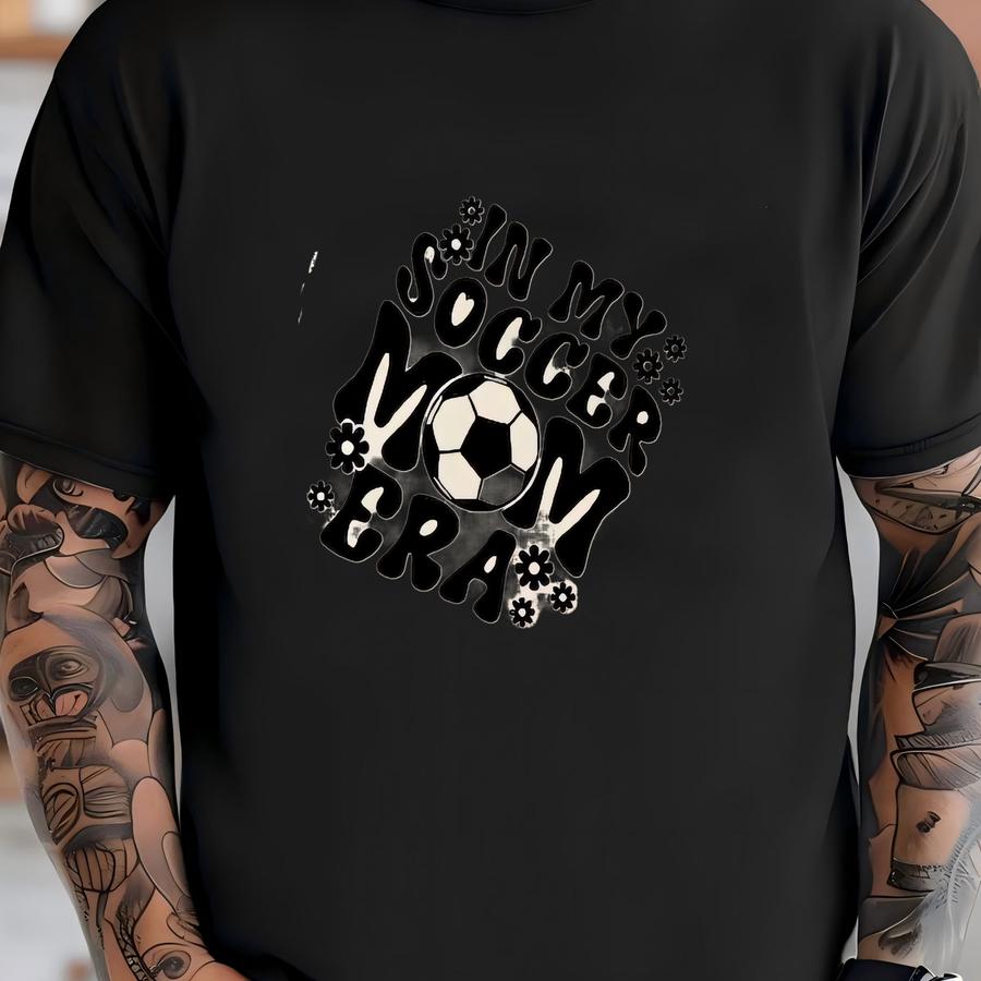 In My Soccer Mom Era 100 % Certified Organic Cotton Tee // Great Gift Idea // Running Out The Door Grab Your New Favorite Tee // T-shirt