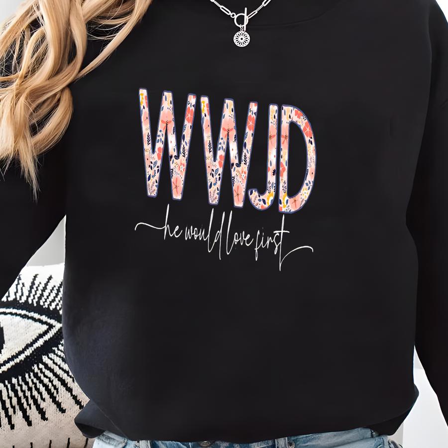 Wwjd Shirt: Christian Faith Graphic Tee Sweatshirt