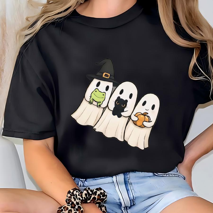 Cute Ghosts Halloween Sweatshirt, Halloween Gift,halloween Party, Halloween Tee,halloween Sweatshirt, Cute Ghost Shirt, Cute Halloween Shirt T-shirt