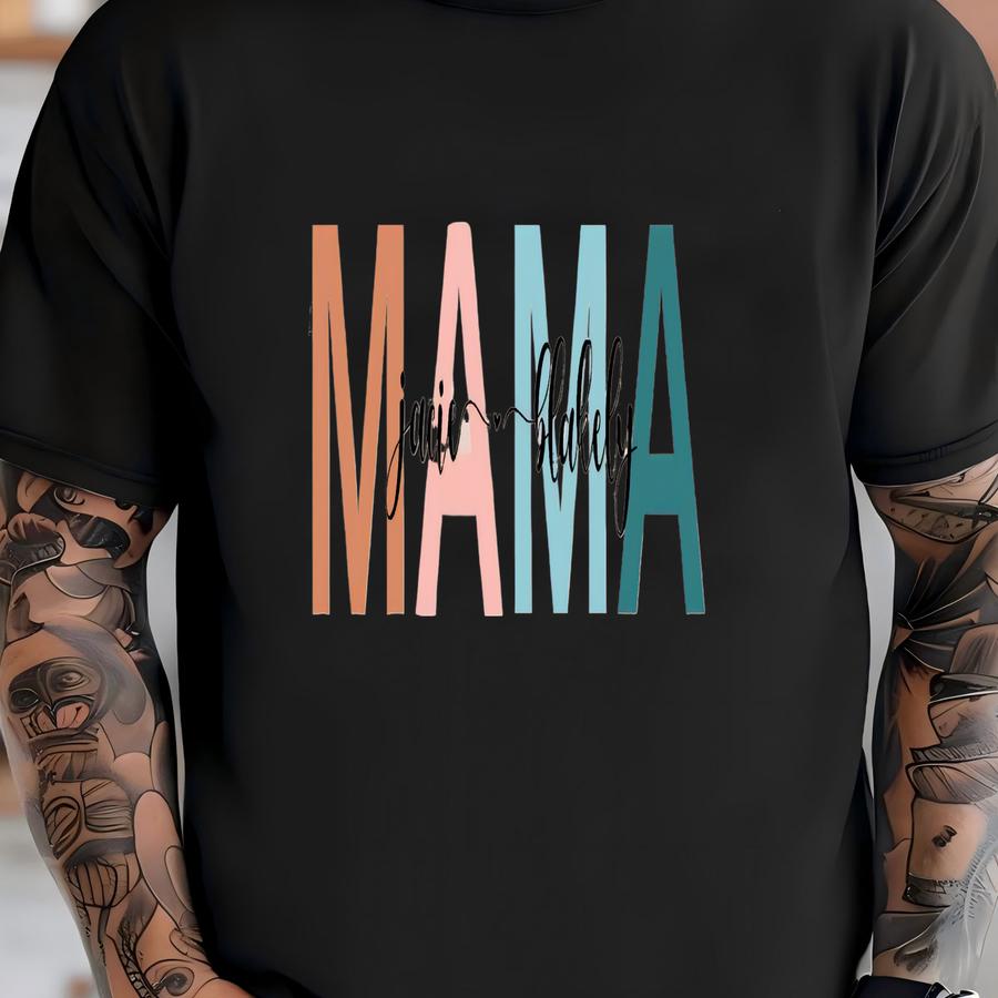 Custom Mama Shirt, Mom Shirt With Names, Personalized Mama Hoodie, Custom Mama Shirt, Christmas Shirt, Mama With Children Names Tee T-shirt