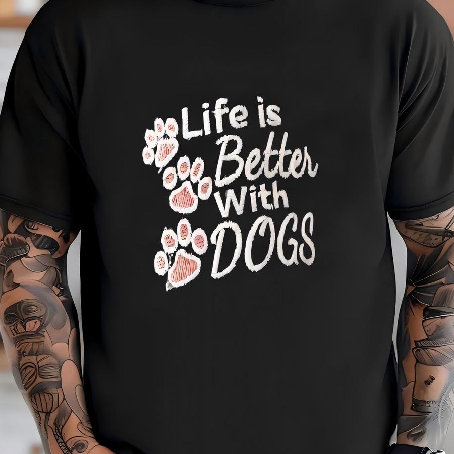 Dog Lover Baseball Cap: Custom Text Paw Prints T-shirt