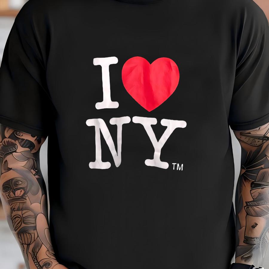 Vintage 2000s I Heart New York New With Tags Black Graphic Tee Shirt (size Adult Medium) T-shirt