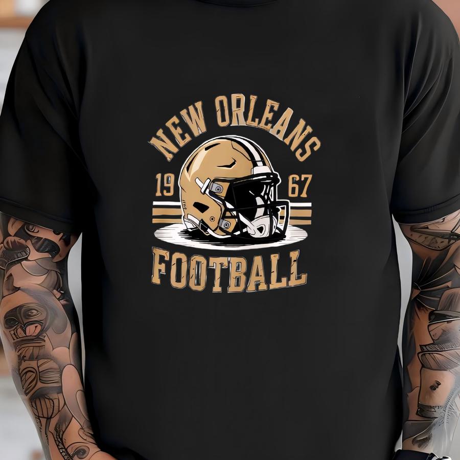 New Orleans Football Throwback Style Graphic Shirt, Sweatshirt Or Hoodies For Vintage Sports Fans T-shirt