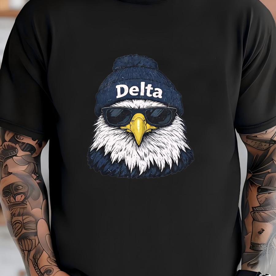 Delta Eagles Crewneck Sweatshirt, Fall Sports Football Cozy Sweatshirt, Highschool Sweatshirt, Local Sports Casual Wear, Unisex Heavy T-shirt
