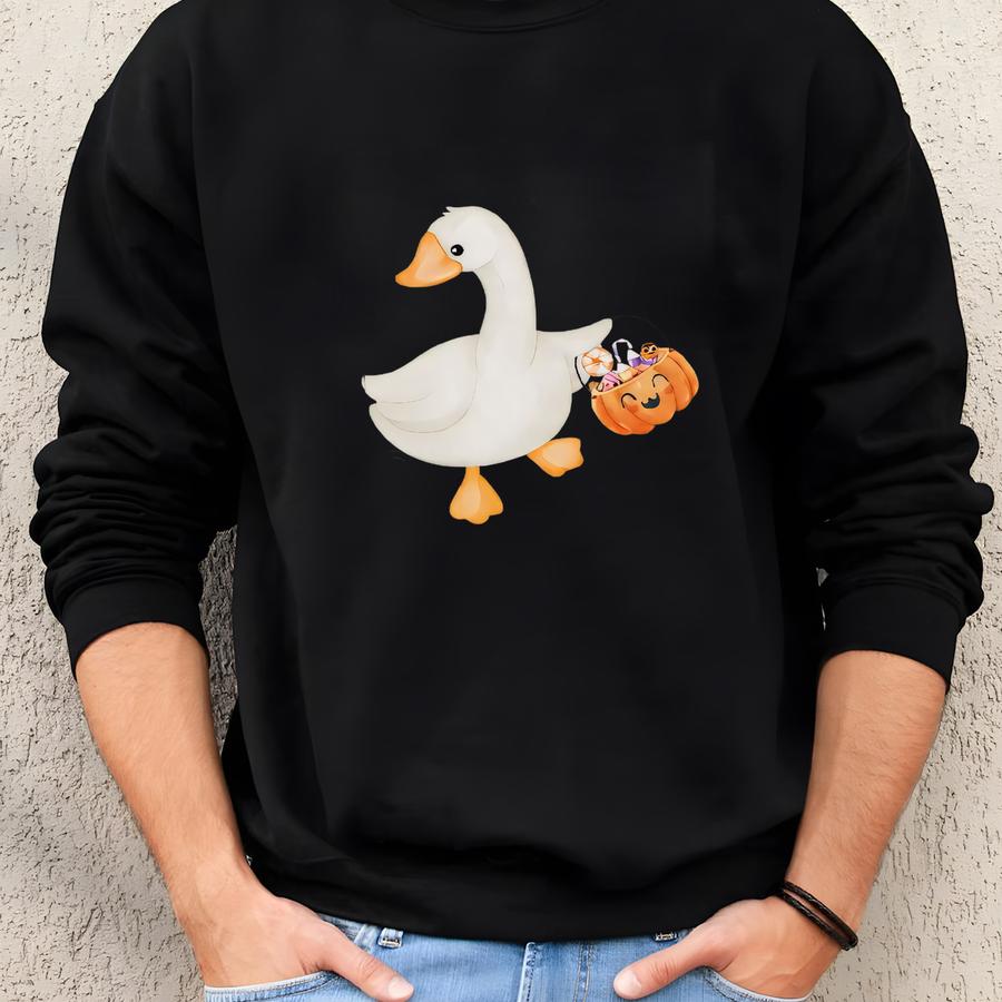 Spooky Goose Halloween Shirt For Pumpkin Patch Matching Fall Family Tshirts Sibling Halloween Tee Funny Halloween Sweatshirt Sill Goose Fall Sweatshirt