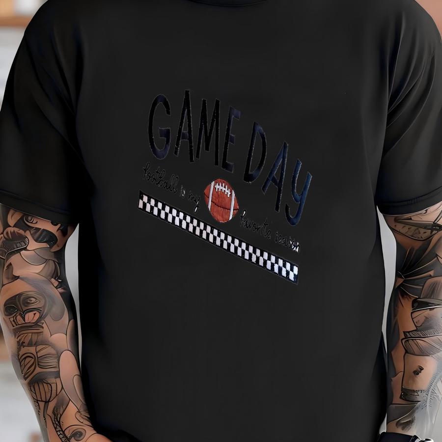Game Day Football Polo Collar Pullover T-shirt