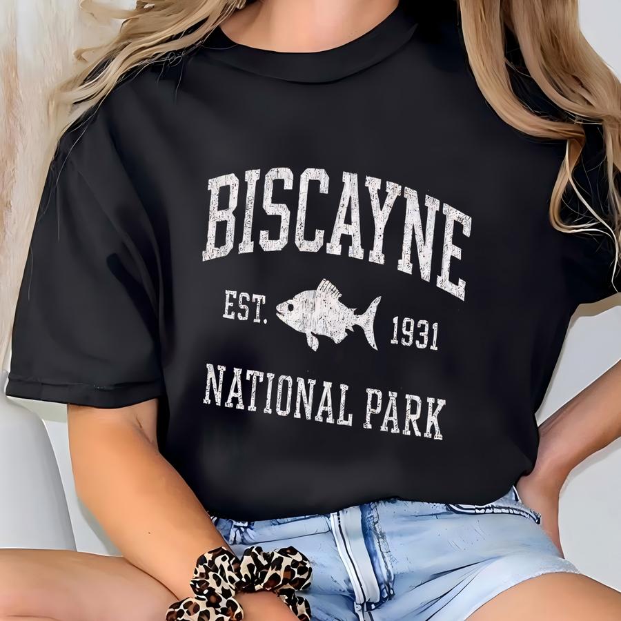 Biscayne Park Shirt, Retro National Park Shirt, Florida Shirt, Traveler Gift, National Park Lover Shirt, Granola Shirts T-shirt