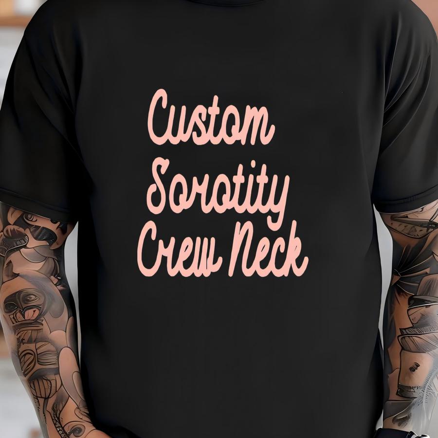 Custom Sorority Sweatshirt, Puff Print, 3d Print, Embossed Puff Print, Rush Week, Gift Ideas, Crewneck Sweatshirt T-shirt