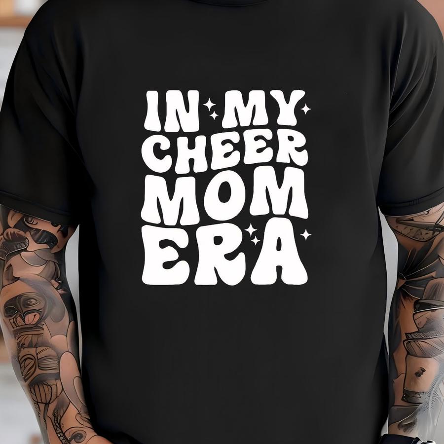 In My Cheer Mom Era Sweatshirt, Puff Print, 3d Print, Embossed Puff Print, Mom Sweatshirt, Gift Ideas, Crewneck Sweatshirt T-shirt