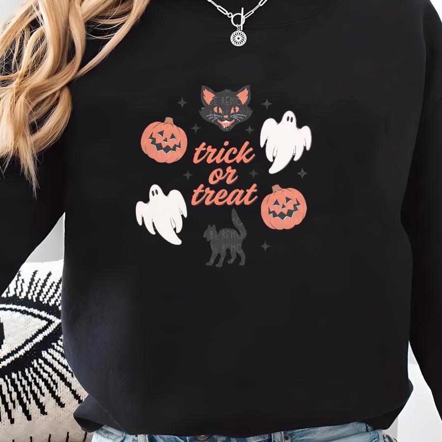 Halloween Shirt Trick And Treat Shirts Sweatshirt