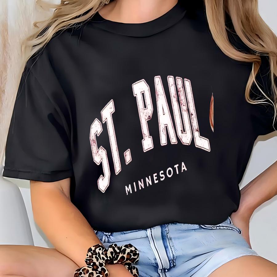 St Paul Minnesota Shirt, Distressed St Paul Tee, Cute St Paul Minnesota Hoodie, Retro Varsity Style Graphic Mn Tshirt T-shirt