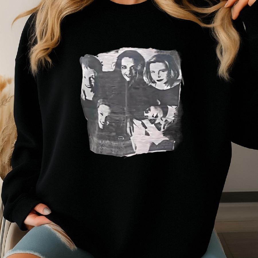 Vtg 80's The Gogos Double Sided T-shirt By Oneita Sz L Gray Single Stitch Womens Sweatshirt