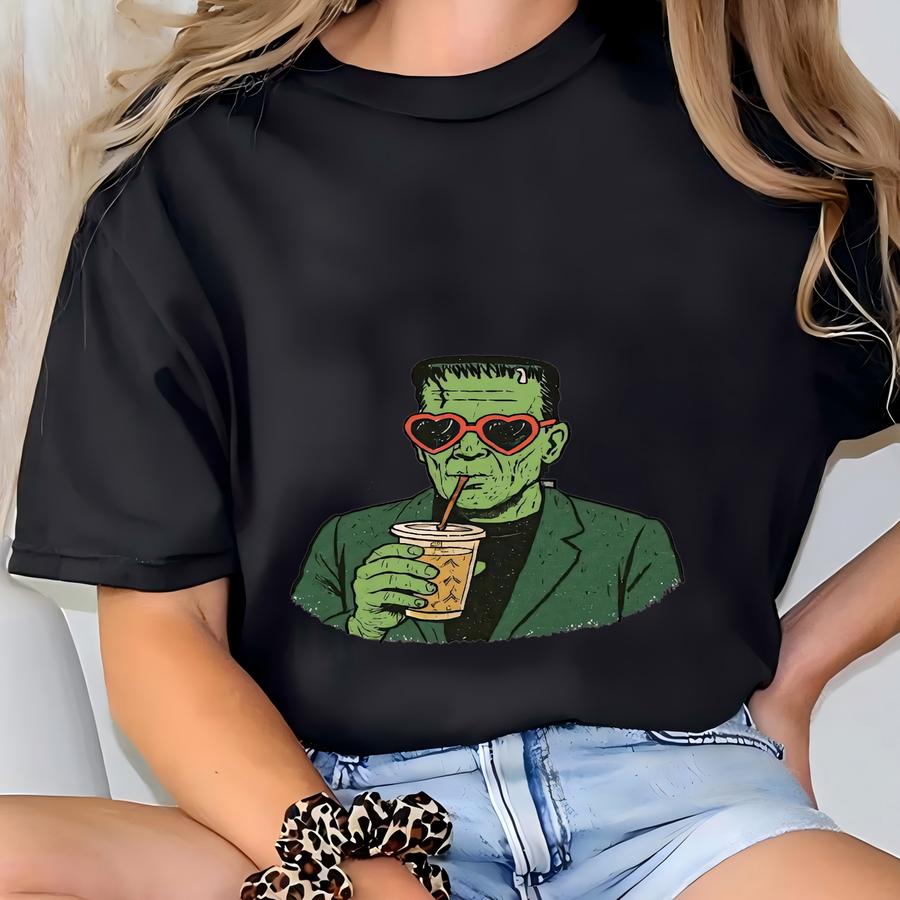 Coffee Is My Love Language Shirt, Retro Halloween Shirt, Funny Halloween Shirt, Spooky Season, Witchy Shirt, Girly Halloween Shirt T-shirt