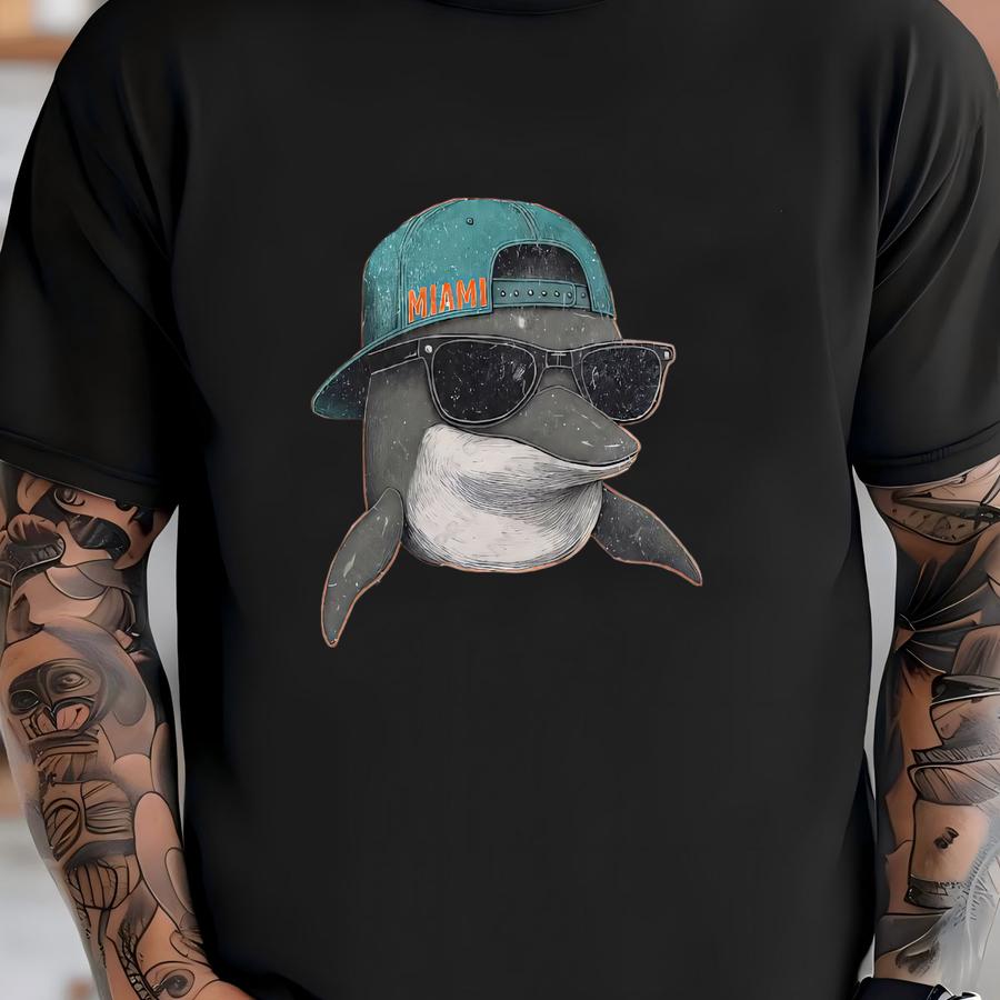 Vintage Miami Football Crewneck Sweatshirt, Spirit Animal Fan Gear, Trending Game Day Gifts, Unisex Sports Apparel, Backwards Hat T-shirt