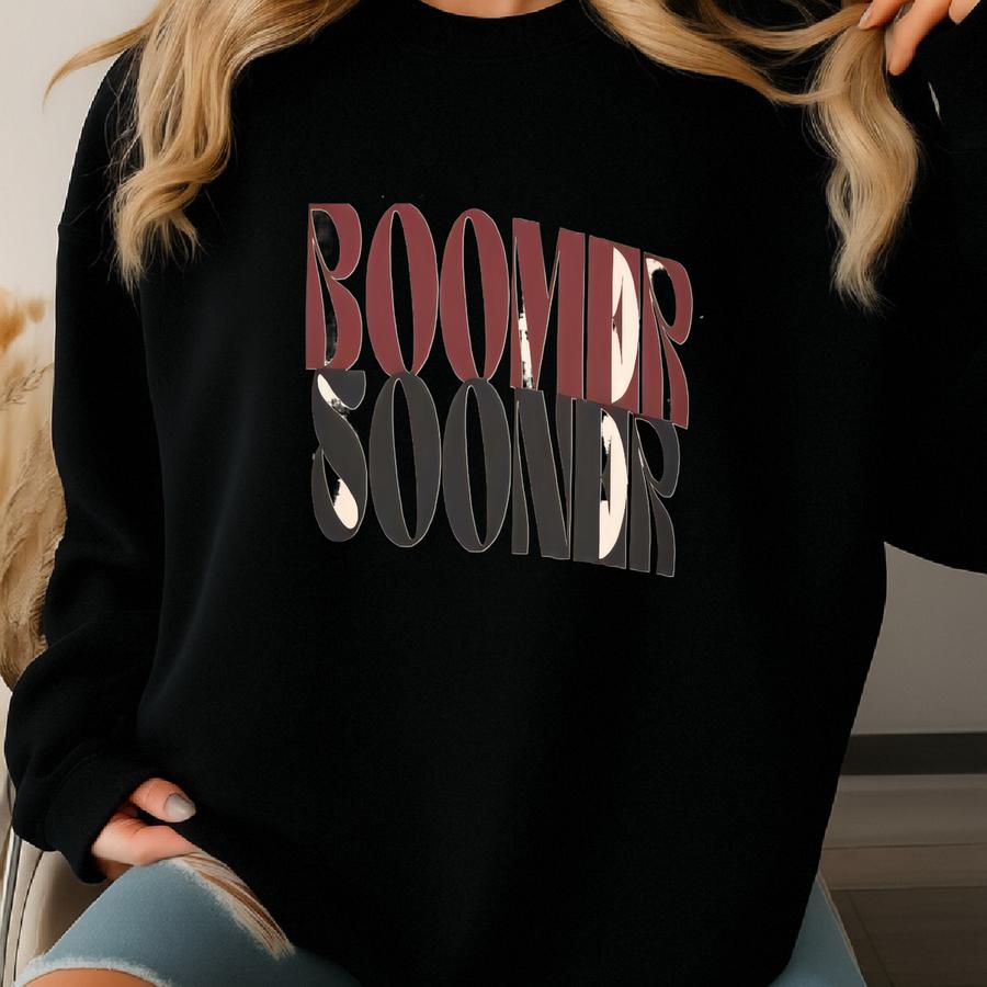 Boomer Sooner Unisex Cotton Tee: Game Day Apparel Sweatshirt