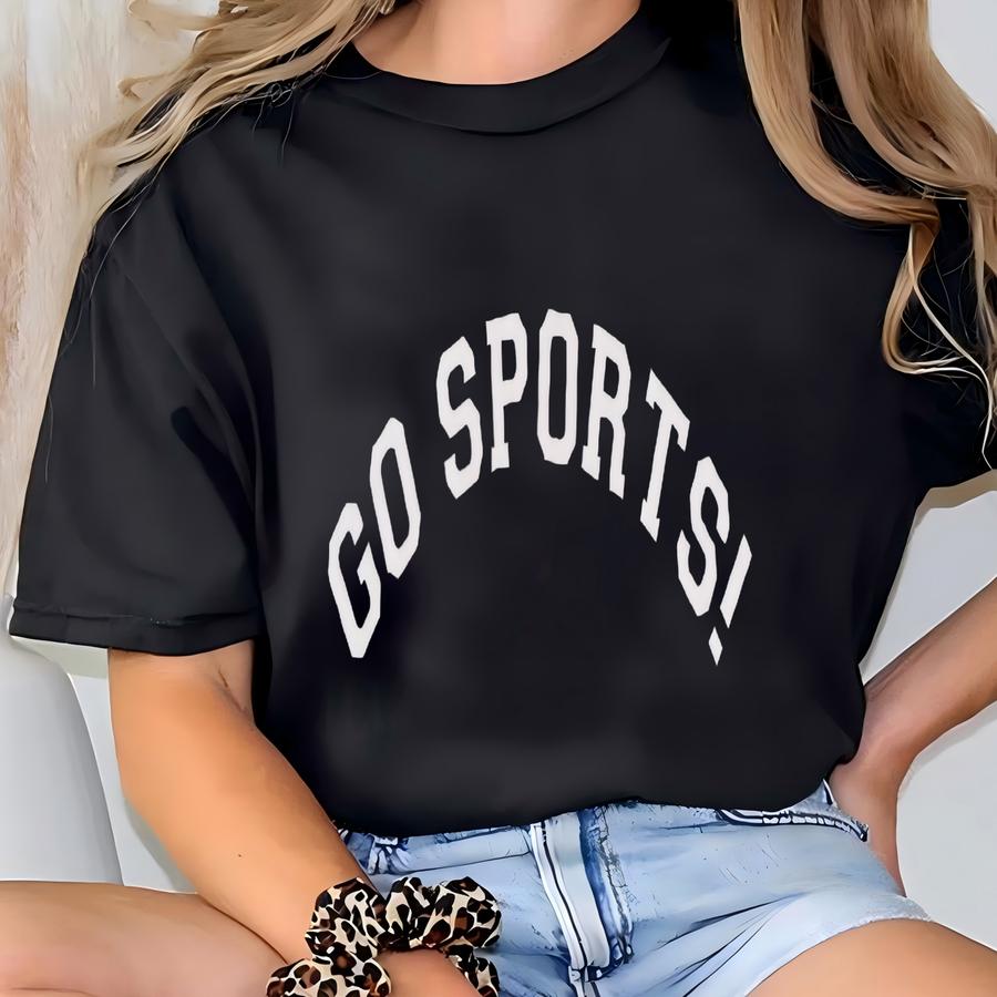 Go Sports Cute Baby Tee For Women, Tailgating Hoodie, Funny Sports Top, Custom Gift, Baseball Top, Football Tee, Collegiate, Y2k Cropped T-shirt