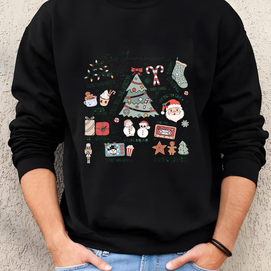 Tis The Season Sweatshirt, Christmas Tis The Season Sweatshirt, Merry Christmas Shirt, Christmas Sweatshirt, Cute Winter Hoodie Sweatshirt