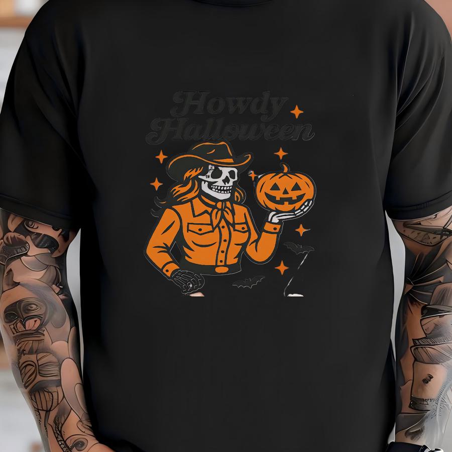 Halloween Western Shirt, Halloween Howdy Shirt, Cowgirl Ghost Shirt, Howdy Boo Shirt, Cowgirl Halloween, Cowboy Ghost Shirts, Oversized Tee T-shirt