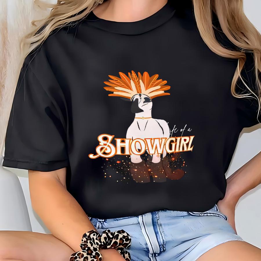 Showgirl Sheep Unisex Hoodie, Funny Animal Graphic Tee, Farmhouse Shirt, Sheep Lover Gift, Handmade Animal Tee, Novelty Shirt T-shirt