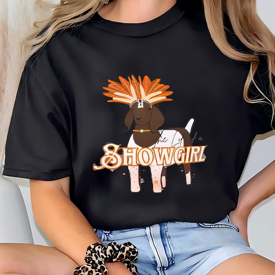 Showgirl Garment-dyed Unisex Hoodie, Boho Farm Style Tee, Vintage Floral Apparel, Cow Graphic Shirt, Gift For Animal Lovers T-shirt