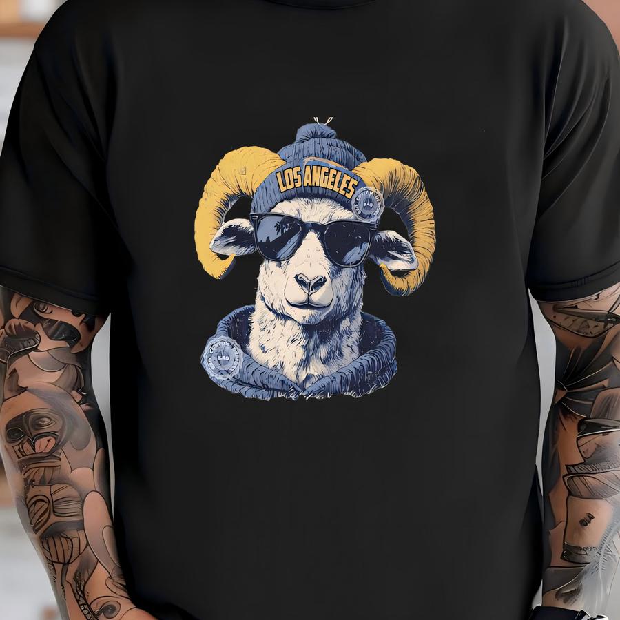 Los Angeles Mascot Hoodie: Football Spirit Tee, Ram Sports Gear T-shirt