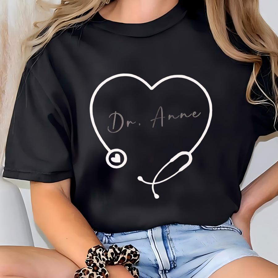 Doctor Gift Journal Custom Name Notebook Medical Student Graduation Gift For Surgeon Retirement Customized Thanks Gift Female Doctor Male T-shirt