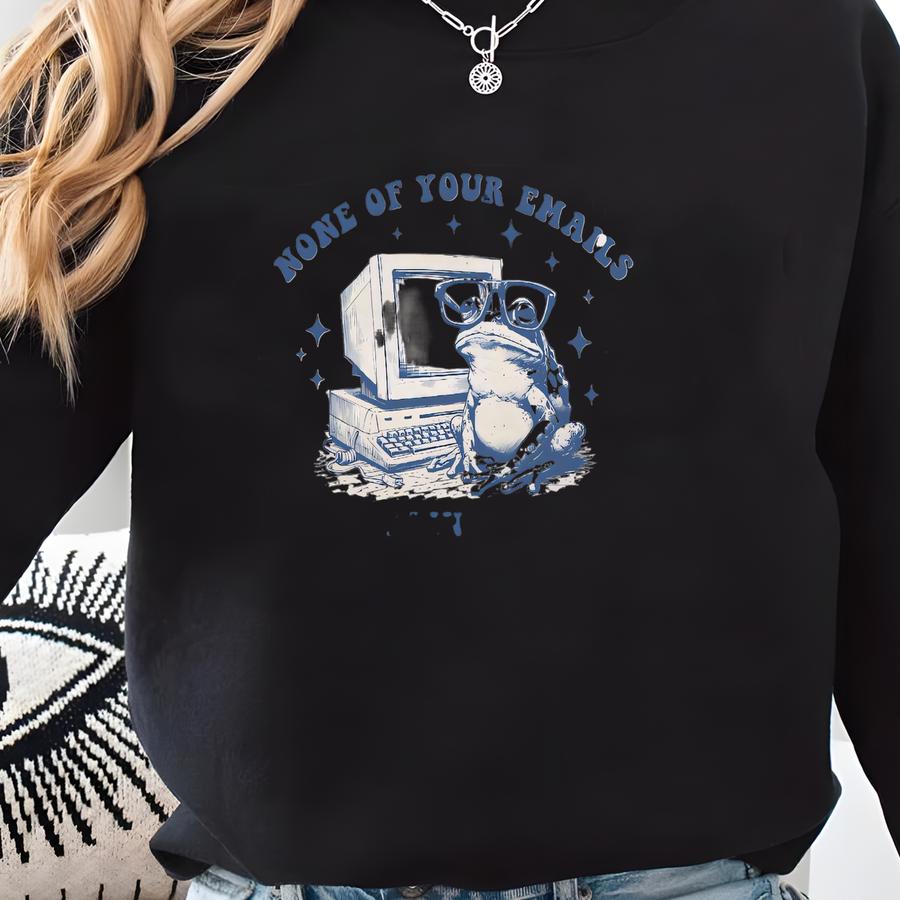 Retro Frog T-shirt: Funny Sarcastic Office Humor Tee Sweatshirt