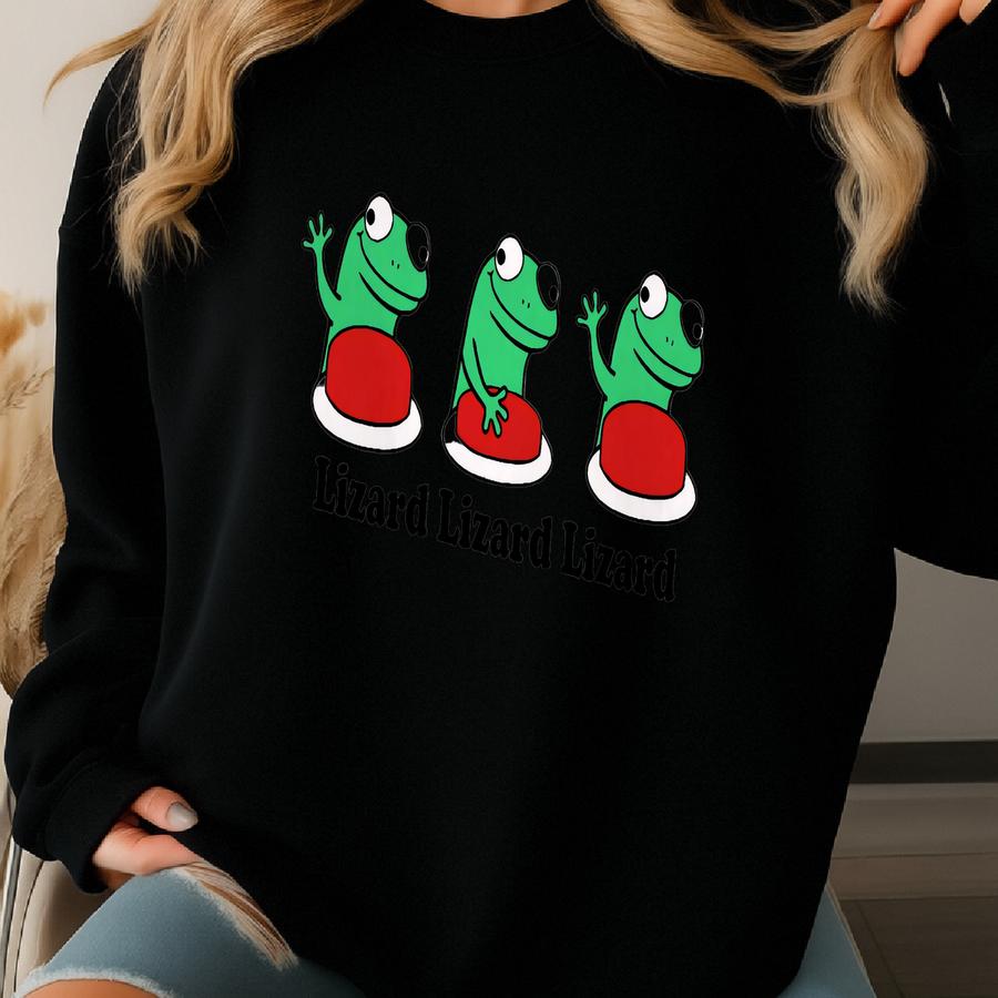 Lizard Lizard Lizard Meme Shirt, Unisex Lizard Shirt, Derpy Lizard Button, Funny Meme Lizard Shirt, Salamander Gecko Tee Sweatshirt