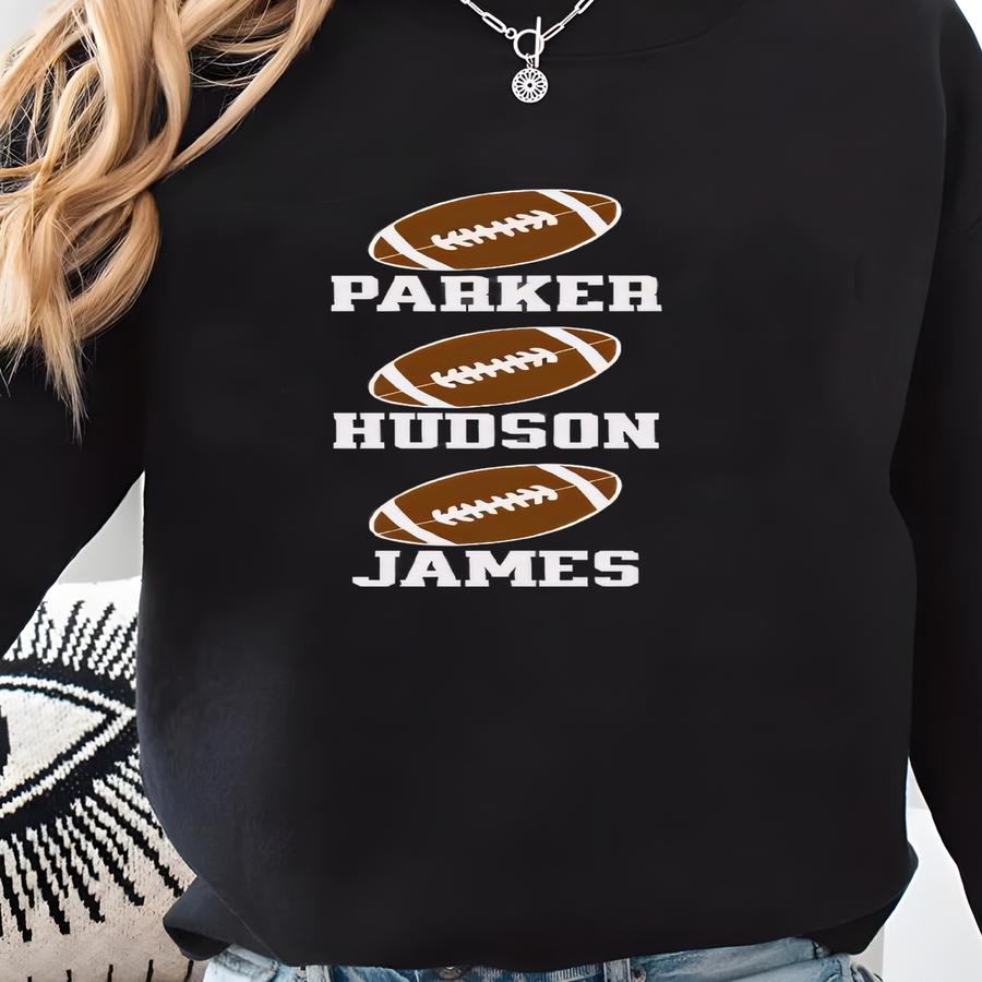 Custom Football Mimi Shirt Personalized Football Grandma Tee Game Day Top With Players Names And Upside Down Text Sweatshirt