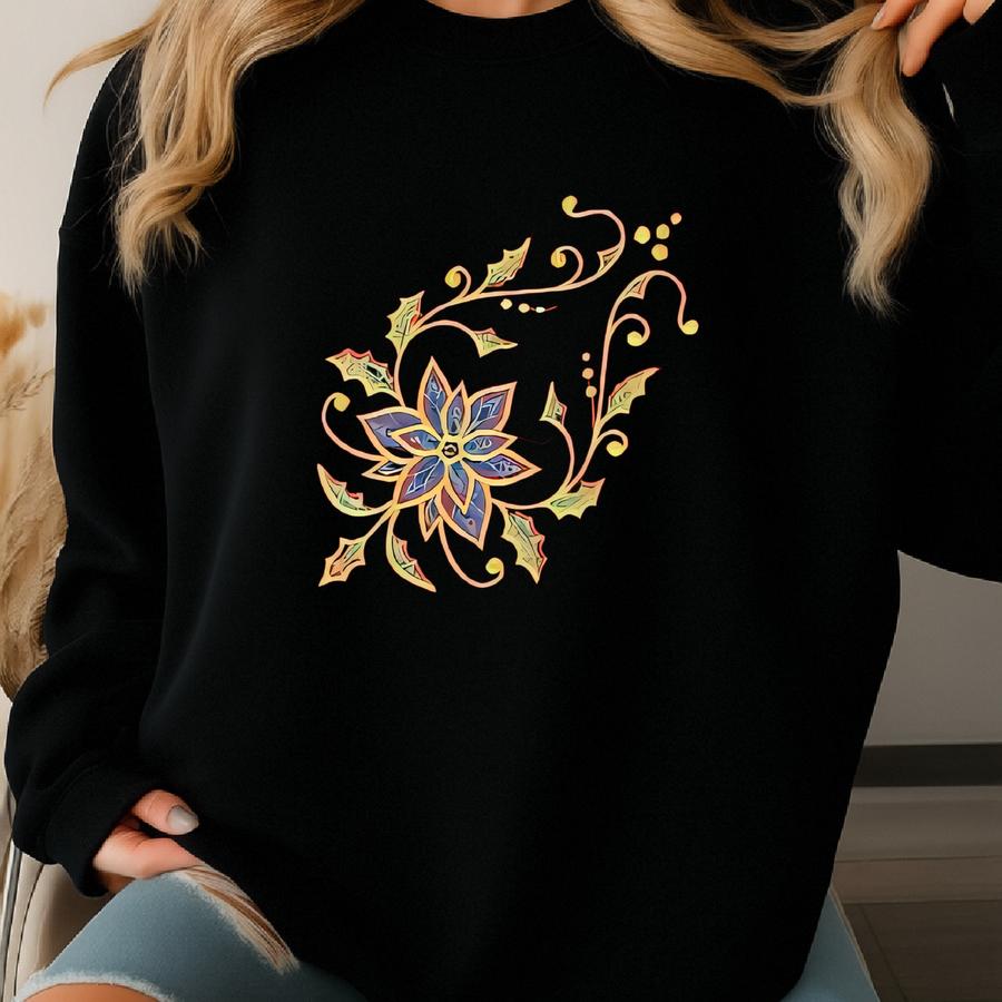 Tree Skirt, Christmas, Quilted, Cotton And Ornaments Sweatshirt