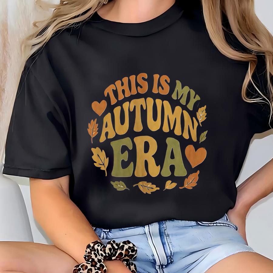 This Is My Autumn Era Shirt | Retro Fall Leaf Graphic Tee | Cozy Seasonal Outfit Gift T-shirt