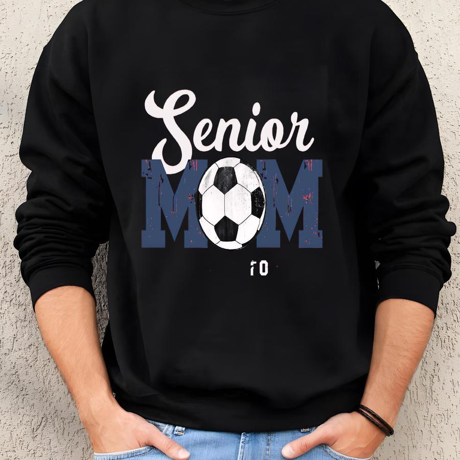 Senior Soccer Mom Shirt For Last High School Soccer Season Sports Mama Sweatshirt With Custom Player Name And Number Custom Team Color Sweatshirt