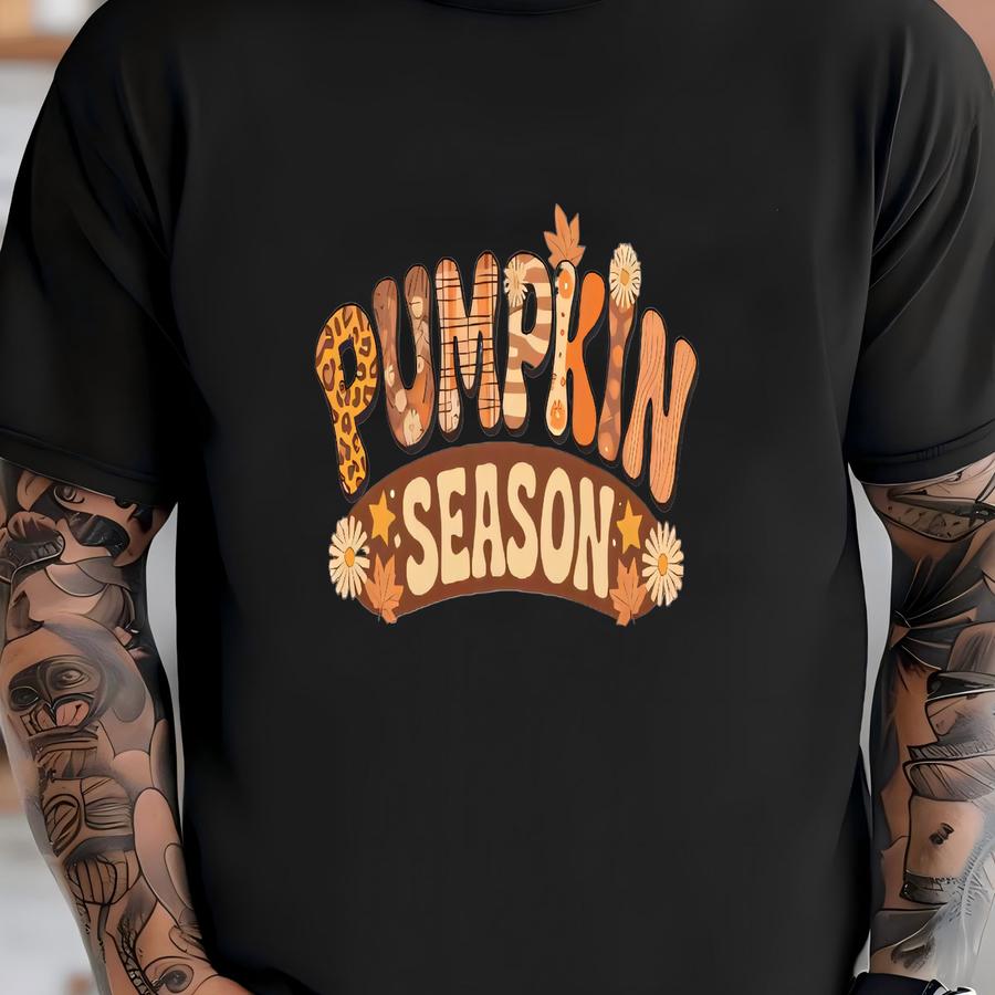 Retro Pumpkin Season Hoodie: Cozy Fall Sweatshirt, Thanksgiving Gift T-shirt