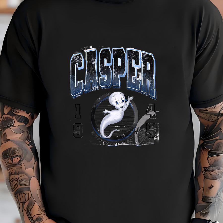 Casper The Friendly Ghost Vintage Hoodie | Retro Halloween Graphic Tee |  Gildan Ss T-shirt