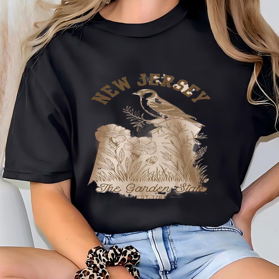 Retro State Of New Jersey Graphic Outdoor Vintage Style Sweatshirt Unisex Heavy Blend Crewneck Sweatshirt Winter Apparel Christmas Gift T-shirt