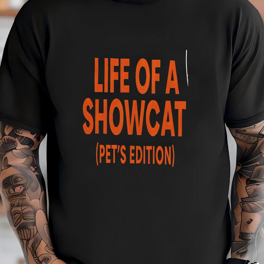 Personalized Pet Photo Hoodie: Custom Dog Or Cat Tee Life Of A Showcat T-shirt