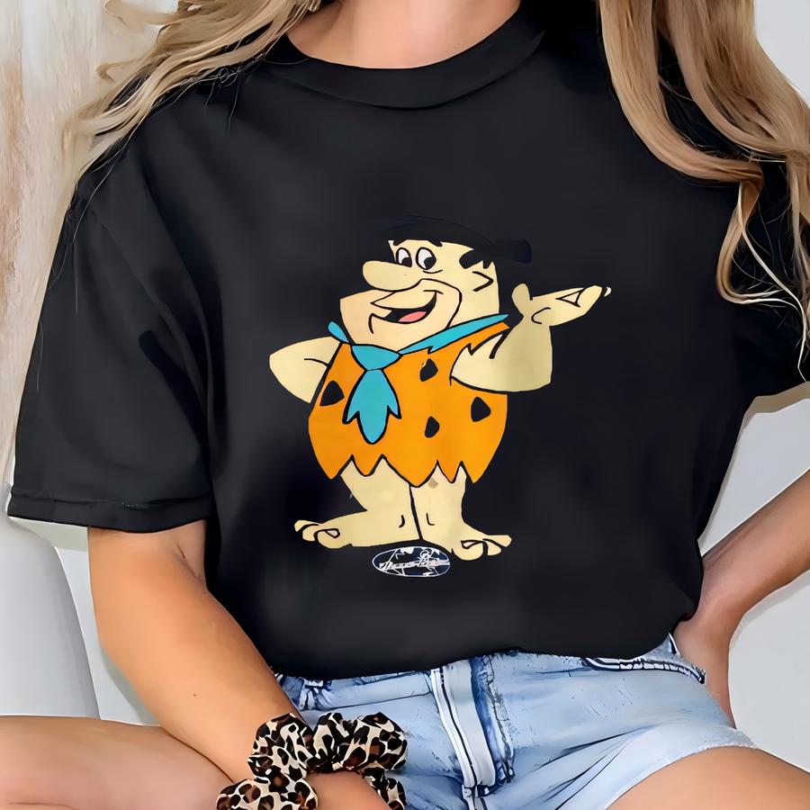 Vintage 90s Fred Flintstones Sweatshirt Crewneck Pullover Barney Rubble Wilma Flintstones Print Logo Blue Large T-shirt