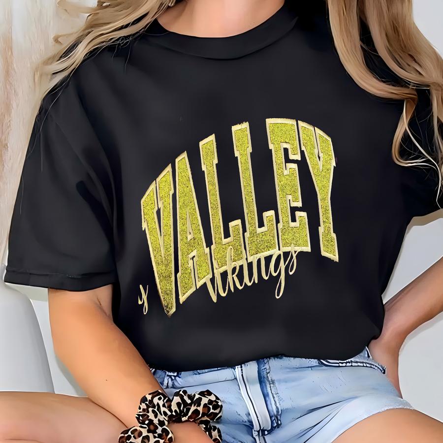 Custom Glitter Applique Football Sweatshirt | Personalized School Spirit Crewneck | Team Name, Mascot Player Name Y | Sport Mom T-shirt