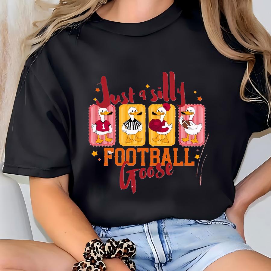 Funny Football Goose Sweatshirt: Game Day Comfort T-shirt