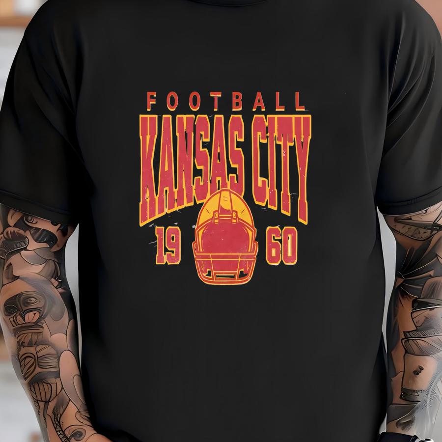Distressed Vintage Style 4 Kansas City Football Apparel, Mens Womens Tees/crewneck Sweatshirts/ Hoodies, Sports Fan Gift, Game Day Outfit T-shirt